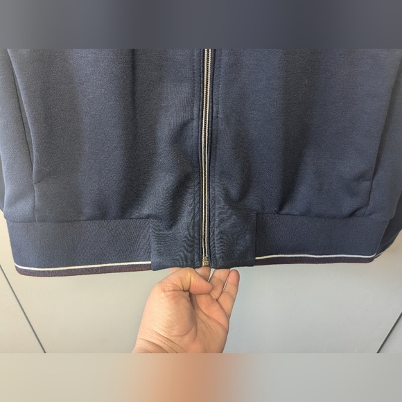 ROBERT GRAHAM men sweat shirt size small navy Blue full zip - Picture 4 of 11
